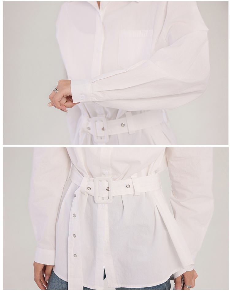Slim pinched waist tops long sleeve cardigan for women