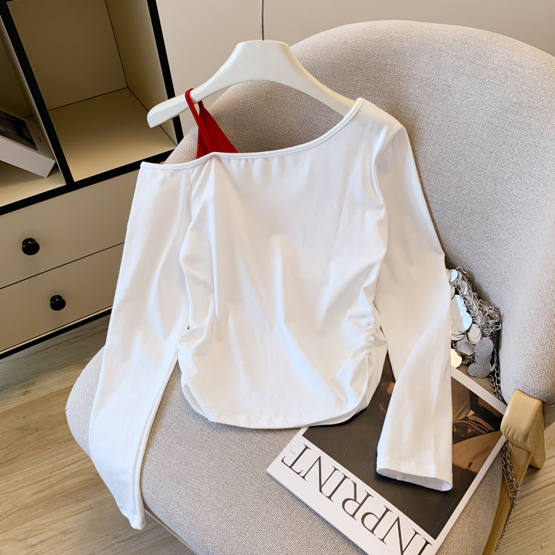 Printing letters T-shirt strapless small tops
