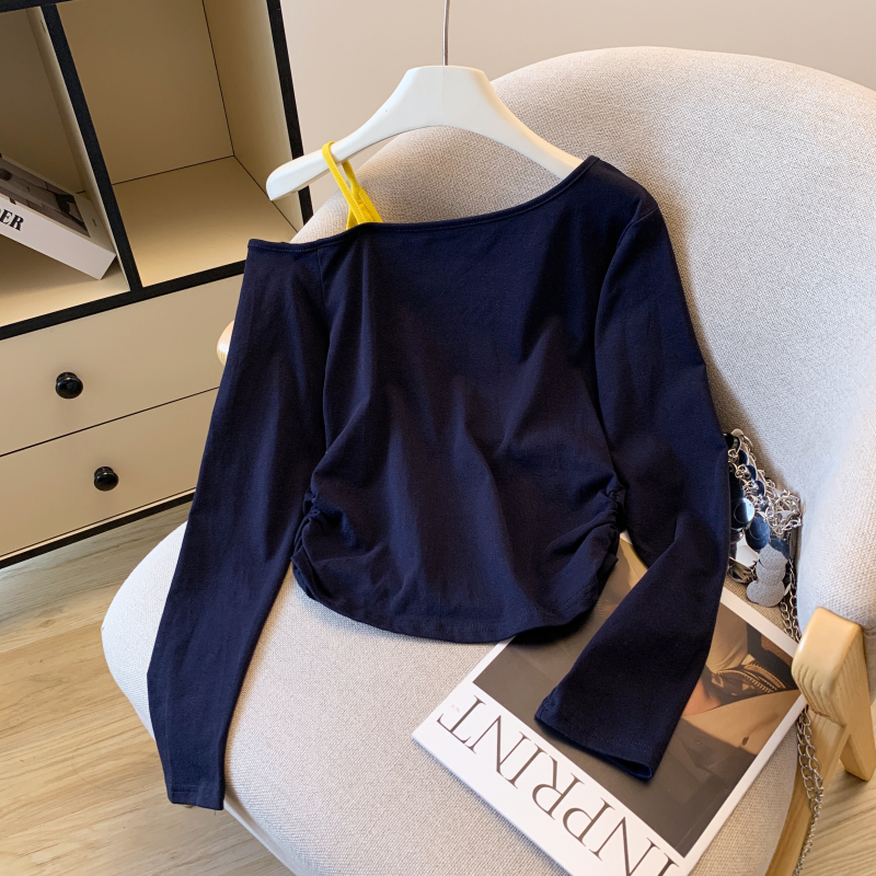 Printing letters T-shirt strapless small tops