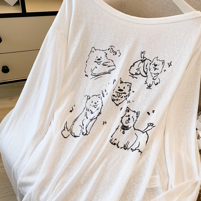 Western style thin shirts sunscreen T-shirt