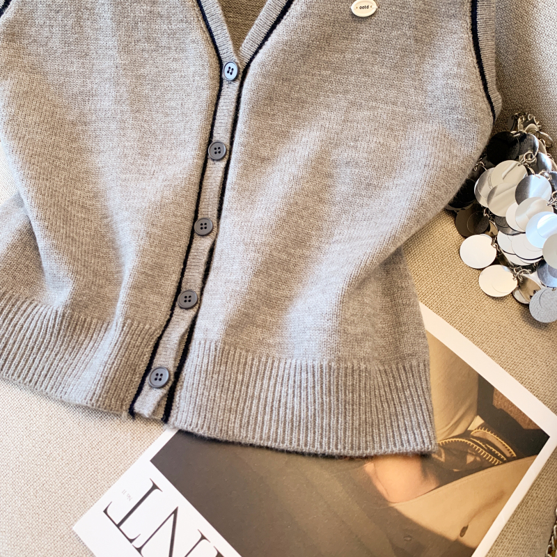Korean style temperament waistcoat sleeveless sweater for women