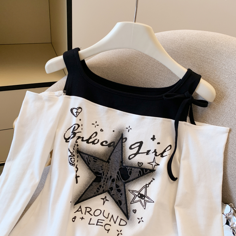 Fashion tops American style T-shirt for women