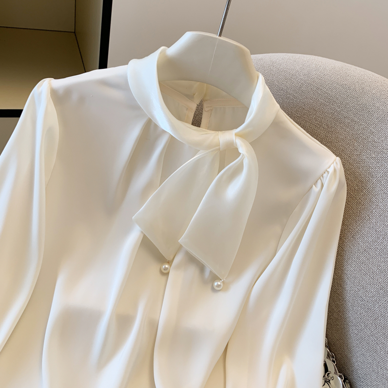 France style chiffon autumn shirt temperament simple tops