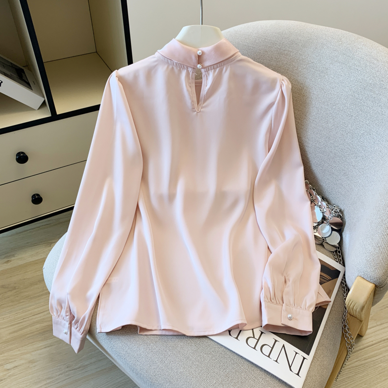 France style chiffon autumn shirt temperament simple tops