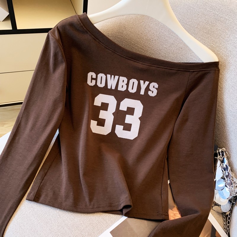All-match fashion tops niche long sleeve T-shirt