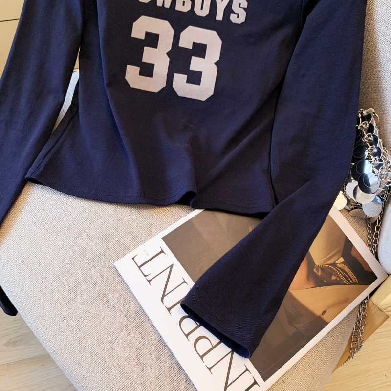 All-match fashion tops niche long sleeve T-shirt