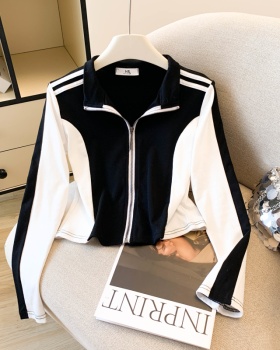 Zip splice niche tops unique black-white T-shirt