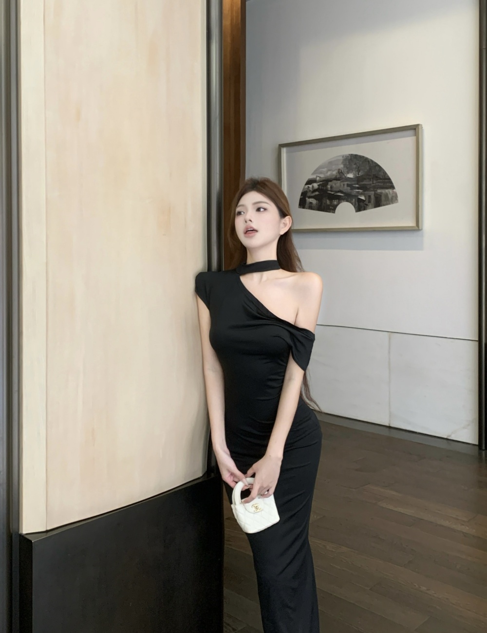 Strapless dress temperament long dress for women