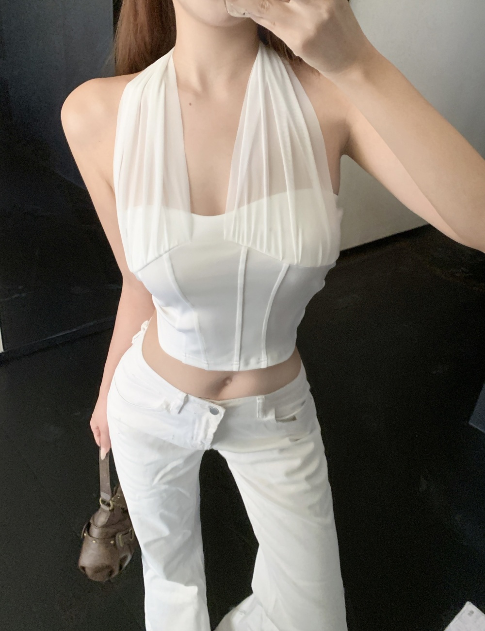 Temperament spicegirl halter short tops for women