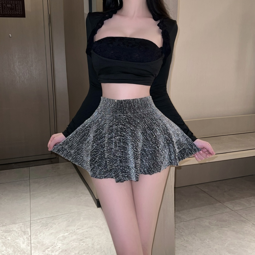 Multilayer cake spicegirl glitter short fashion skirt for women