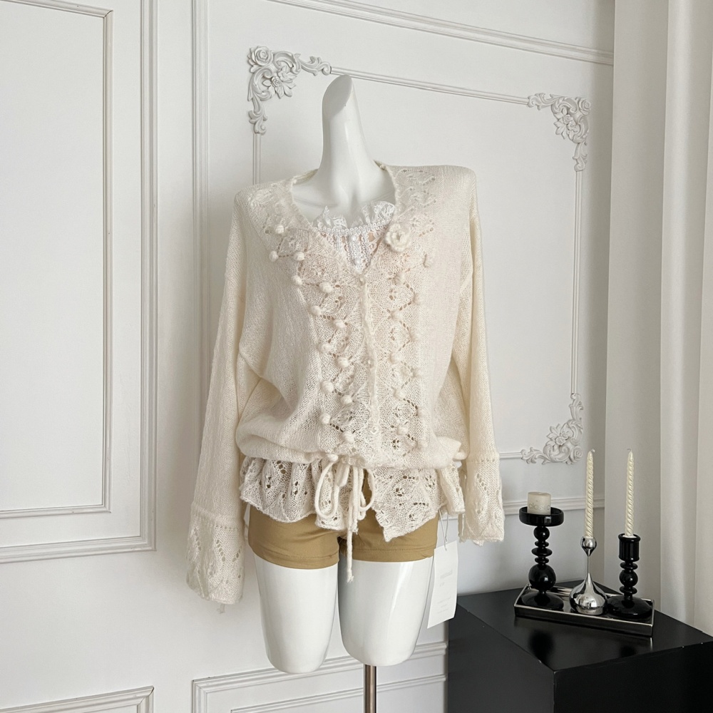 Lace enticement vest sling corset 3pcs set
