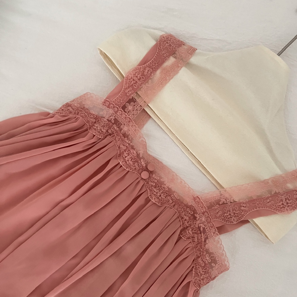 Sling bud sleeveless dress sweet tender cardigan a set
