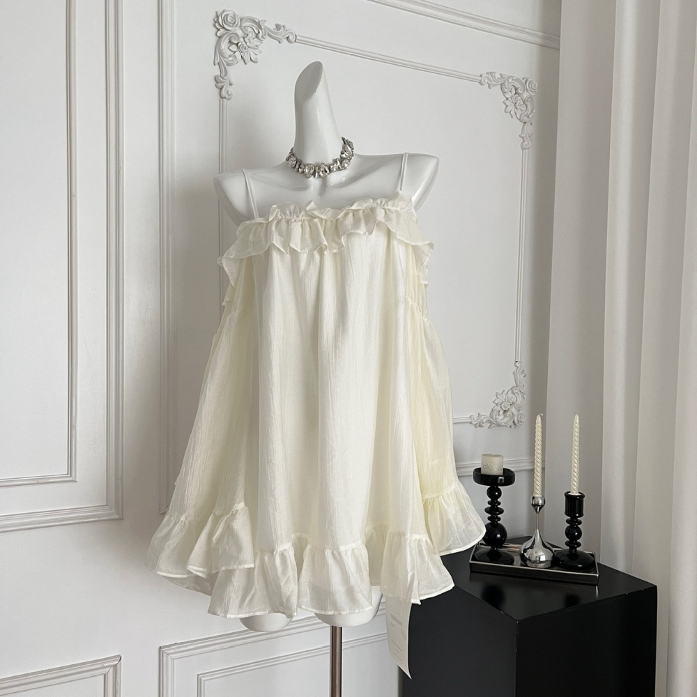Long sleeve summer dress flat shoulder tops