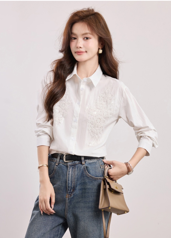 Temperament France style cardigan long sleeve tops