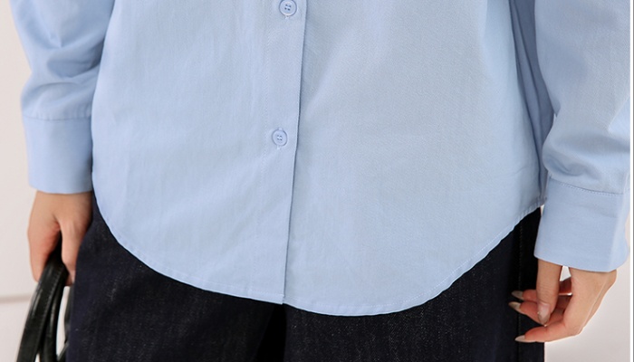 Autumn long sleeve shirt pure cotton simple tops