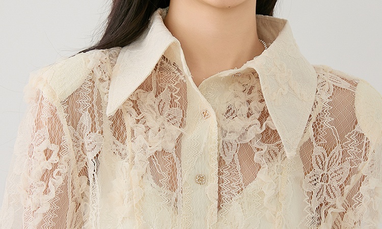 Autumn long sleeve lace shirt temperament speaker small shirt