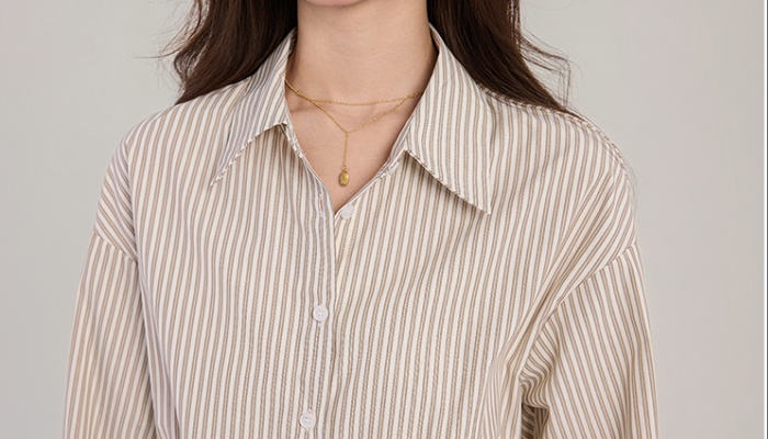 Pinched waist commuting tops profession shirt for women
