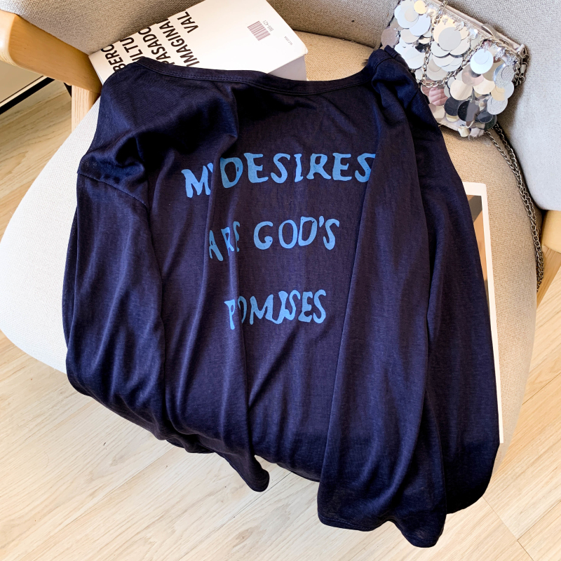 Sunscreen all-match T-shirt long sleeve tops for women