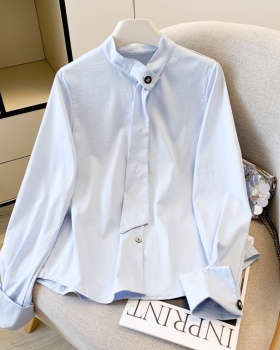France style temperament tops unique chiffon shirt for women