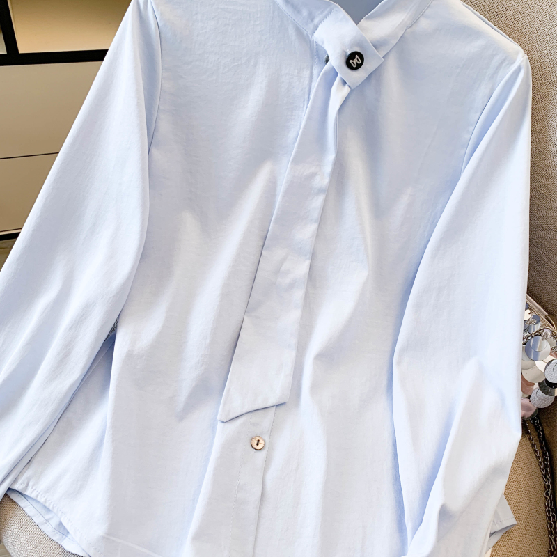 France style temperament tops unique chiffon shirt for women