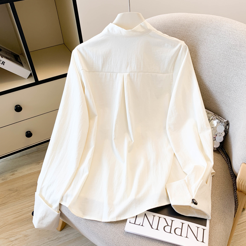France style temperament tops unique chiffon shirt for women