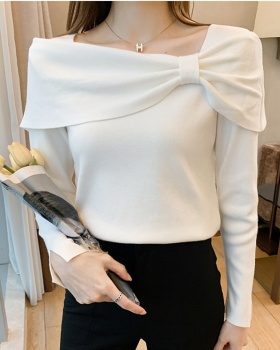 Wears outside slim tops all-match sweater for women