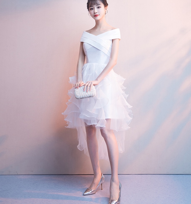 Temperament simple evening dress noble dress for women