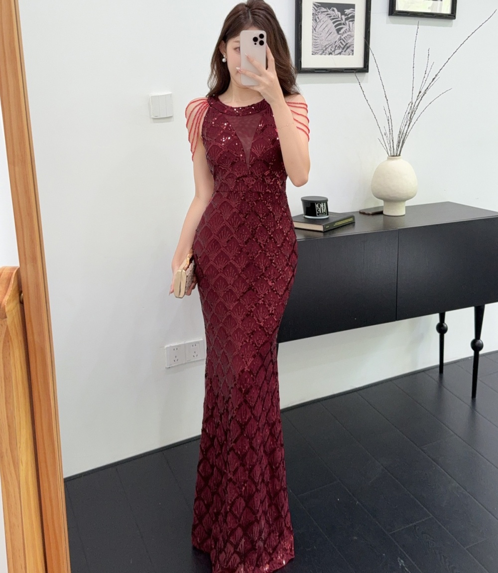 Banquet evening dress annual meeting long dress
