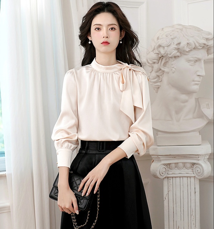Chiffon long sleeve shirt temperament Korean style tops