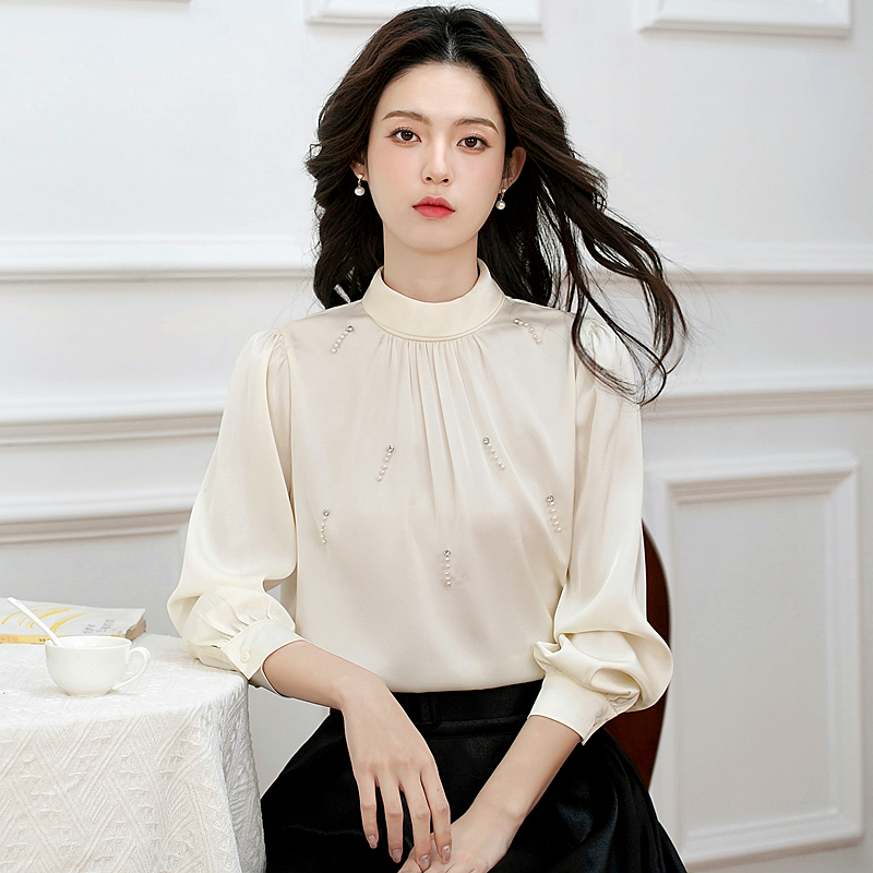 France style tops commuting shirt for women