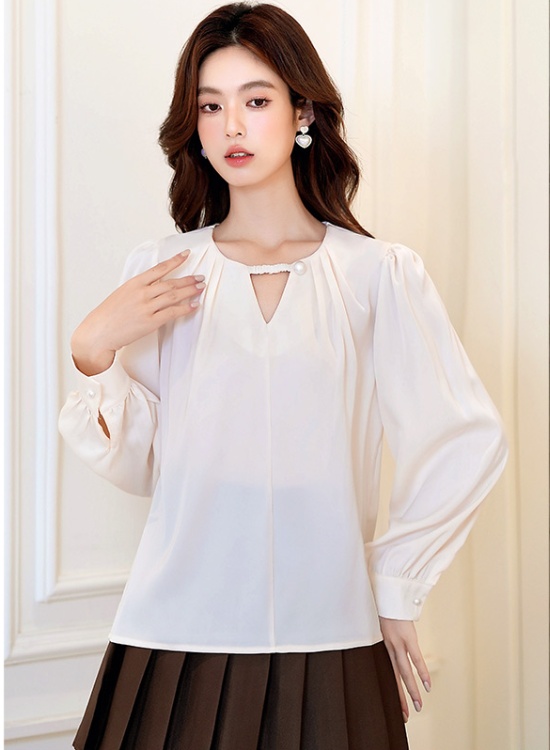 Spring and autumn shirt Cover belly small shirt for women