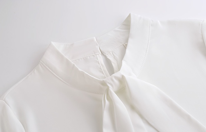 France style long sleeve tops white niche shirt for women