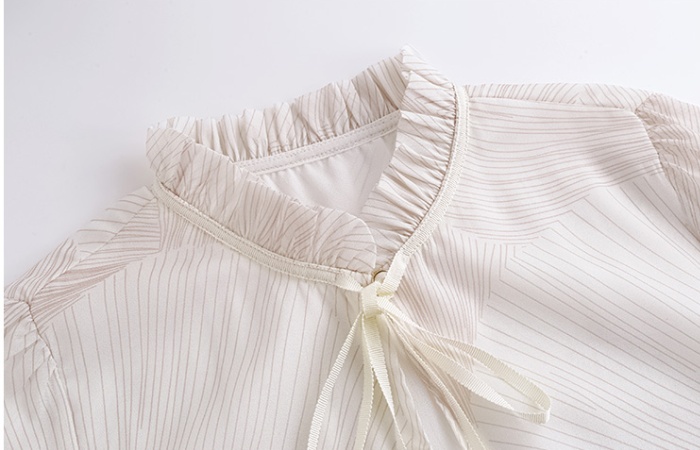 Lace collar long sleeve tops drape autumn shirt for women
