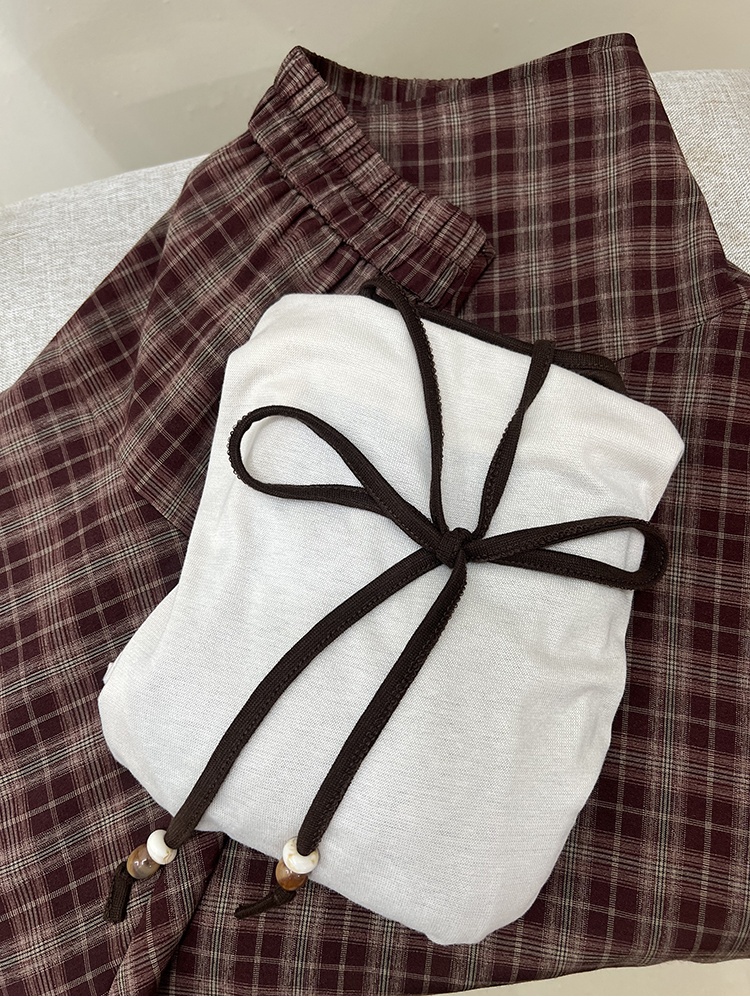 Slim fashion tops long sleeve Korean style skirt 2pcs set
