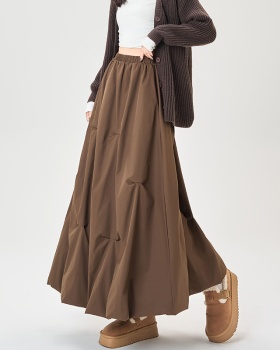Autumn fold bud skirt A-line skirt for women