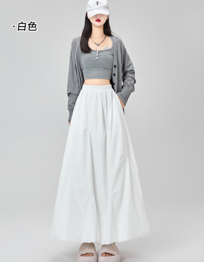 Autumn fold bud skirt A-line skirt for women