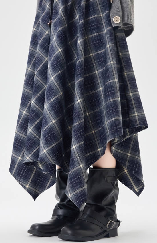 Long irregular autumn A-line slim skirt for women