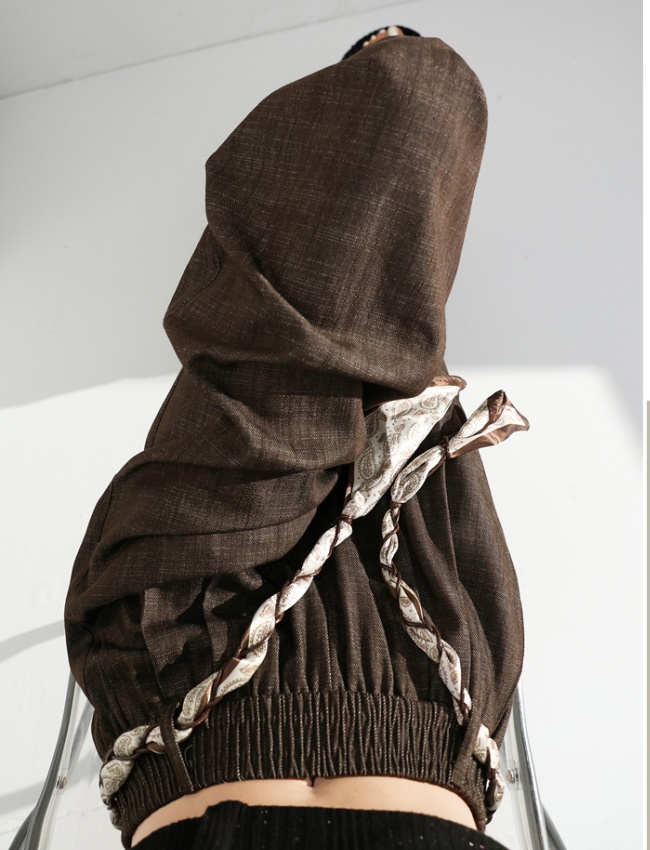 Mopping bandage scarves Casual retro wide leg pants for women