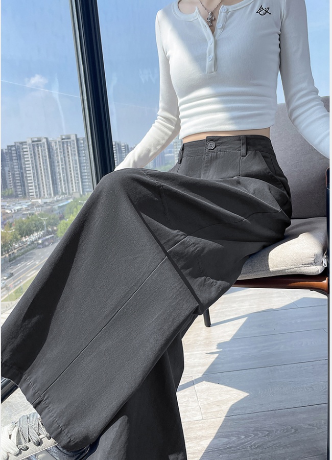 Loose casual pants autumn wide leg pants for women