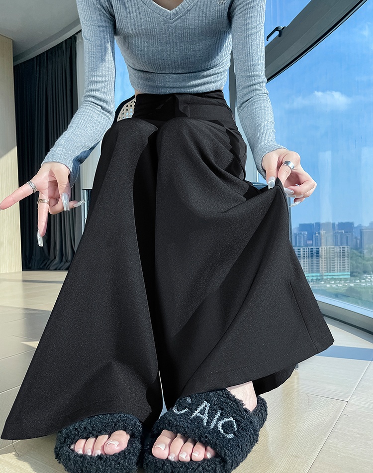 Drape wide leg pants business suit for women