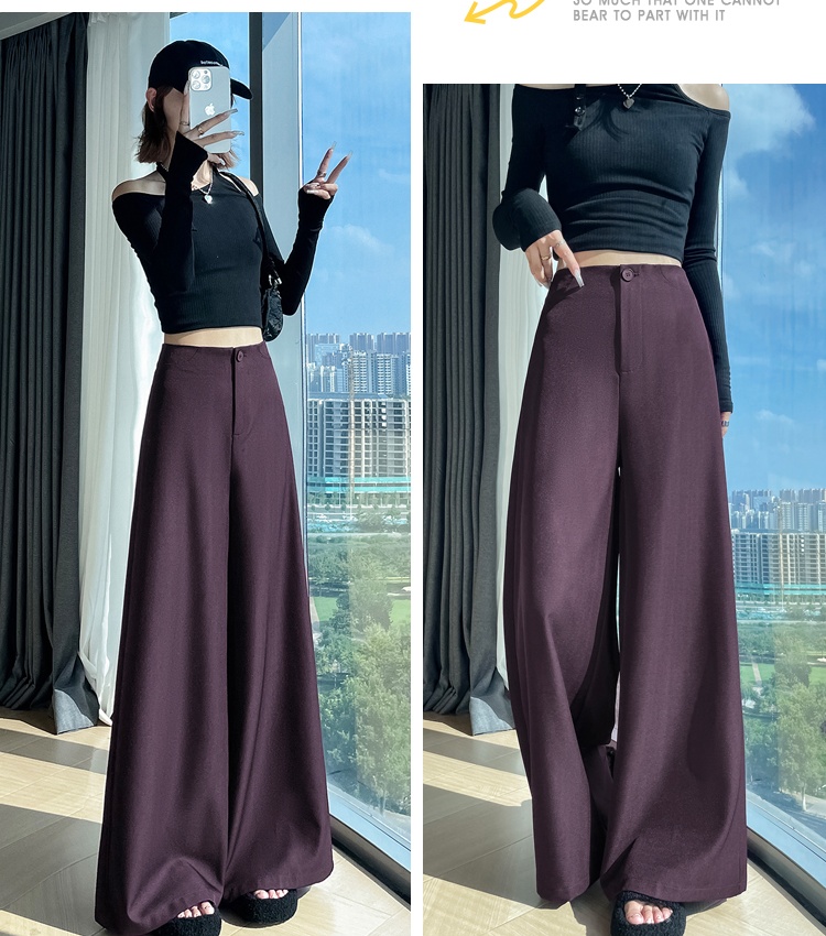Drape wide leg pants business suit for women
