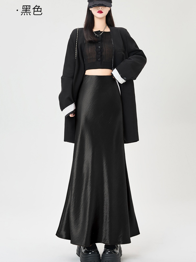 Slim high waist long skirt autumn skirt for women