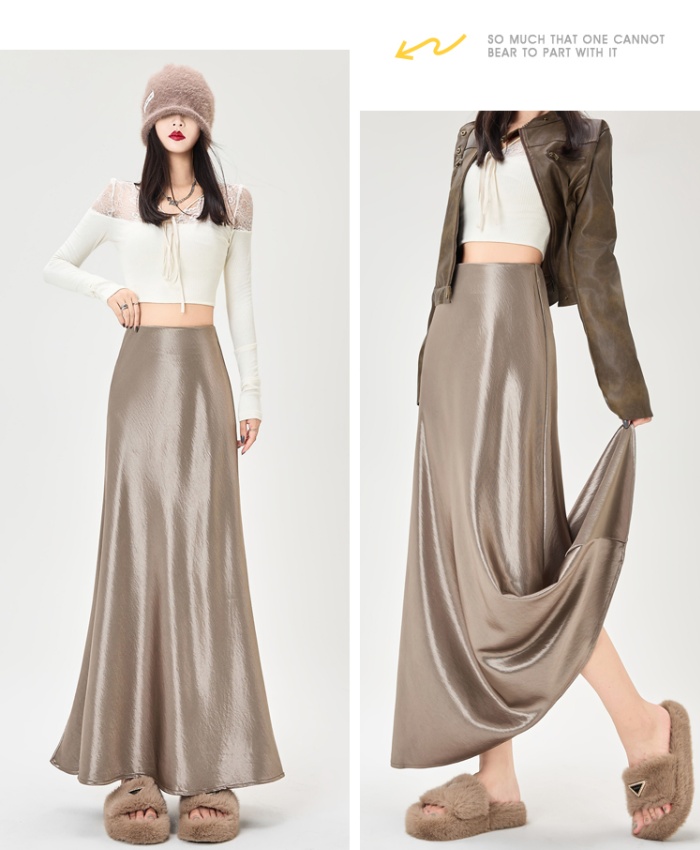 Slim high waist long skirt autumn skirt for women