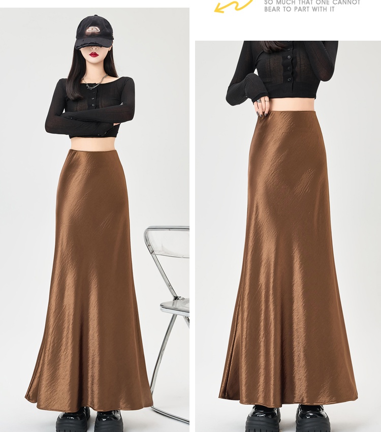 Slim high waist long skirt autumn skirt for women