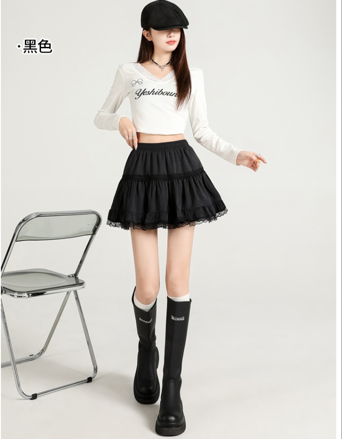 Cake autumn short skirt high waist anti emptied skirt for women
