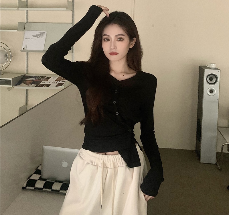 Long sleeve Korean style autumn slim sexy tops