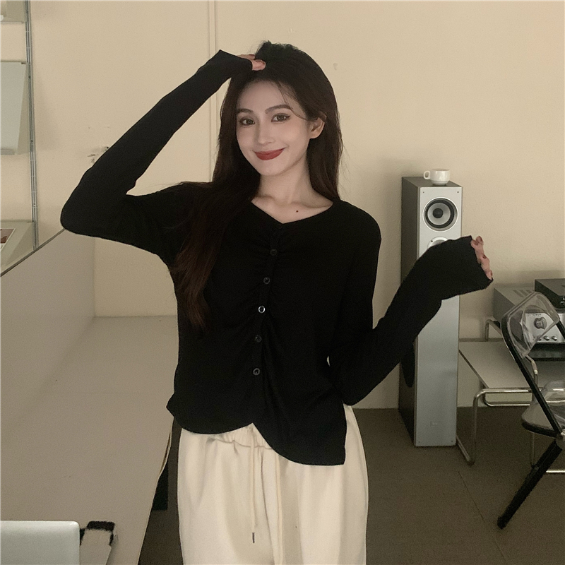 Long sleeve Korean style autumn slim sexy tops