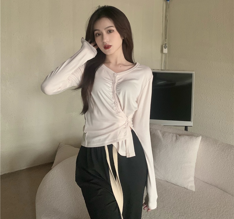 Long sleeve Korean style autumn slim sexy tops