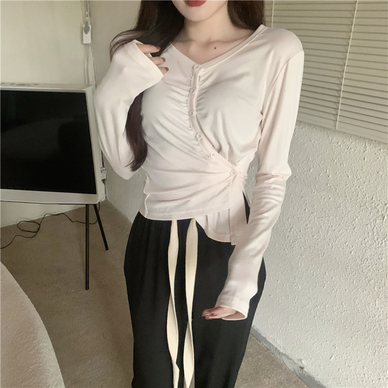 Long sleeve Korean style autumn slim sexy tops