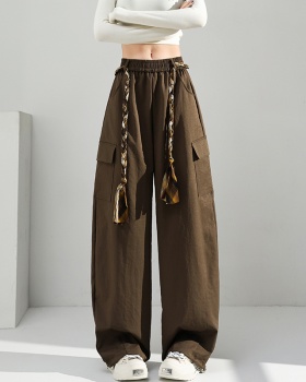 Slim autumn belt Casual sports pants for women